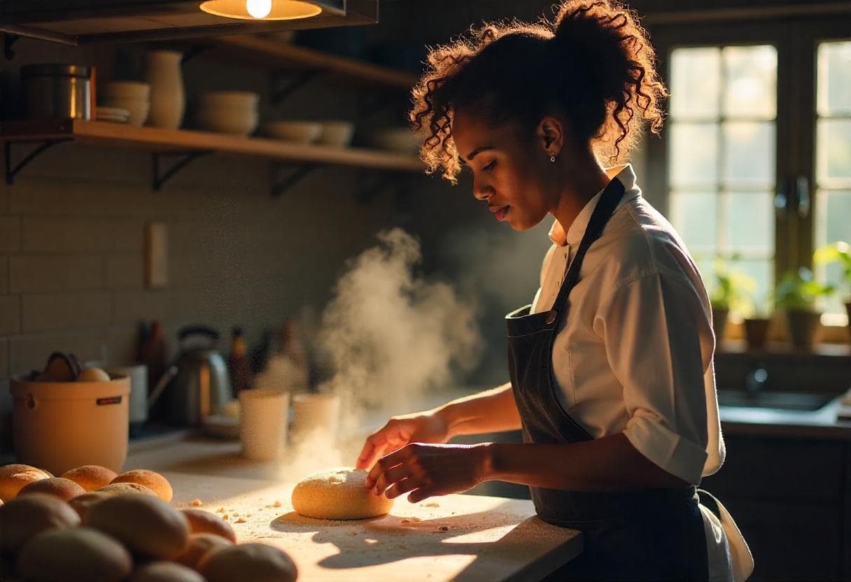 Chef cooking in a restaurant kitchen