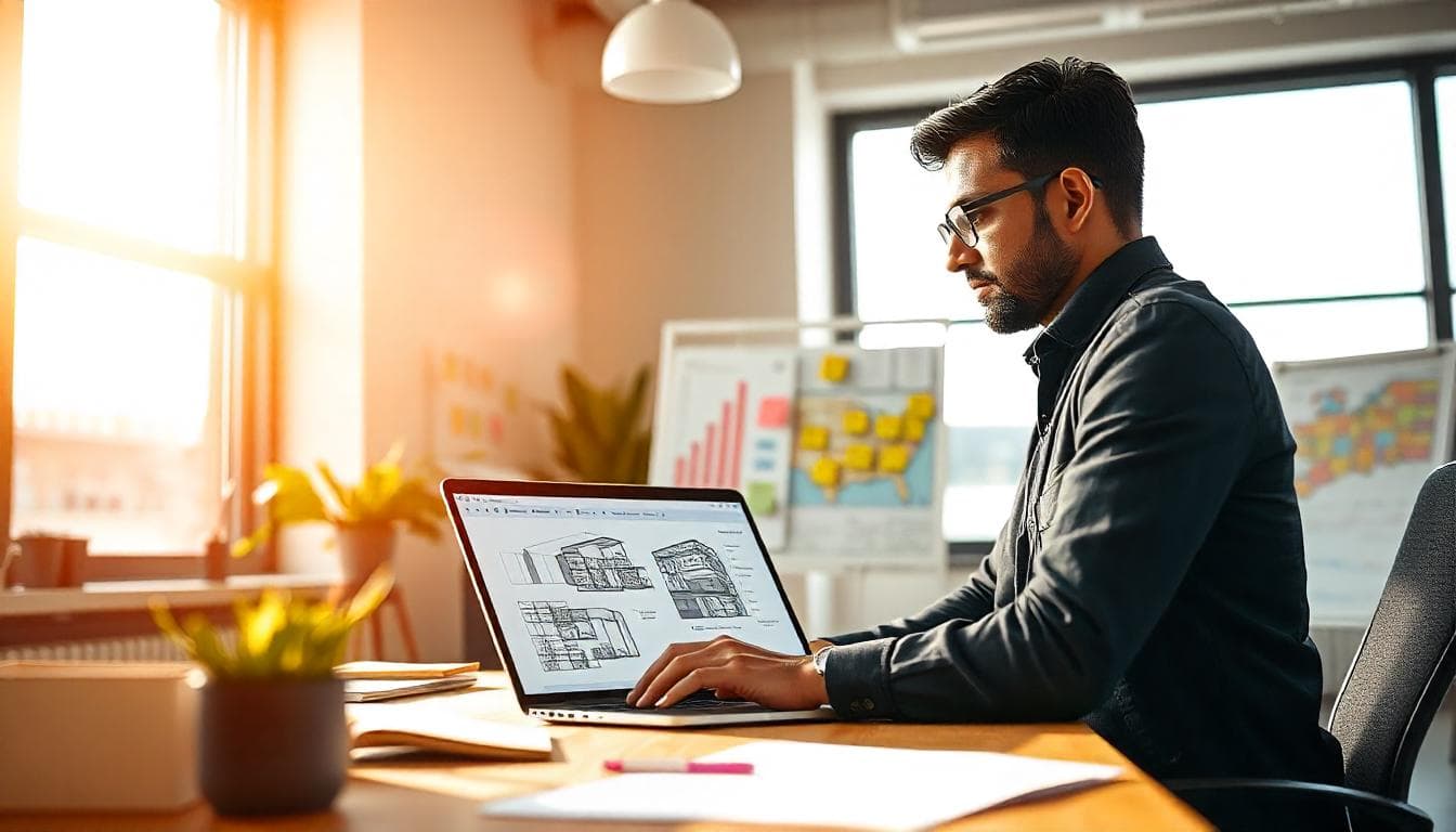 Solution architect working on a project